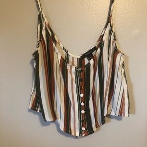NWT Forever 21 button down crop top